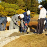 ゴルフ場レール工事の写真