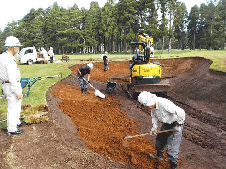 バンカー工事の写真