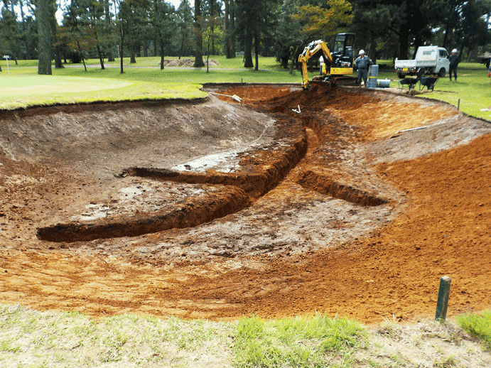 バンカー工事の写真