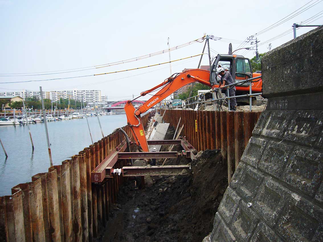 境川工事の写真