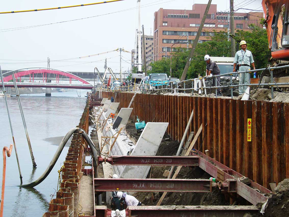 境川工事の写真